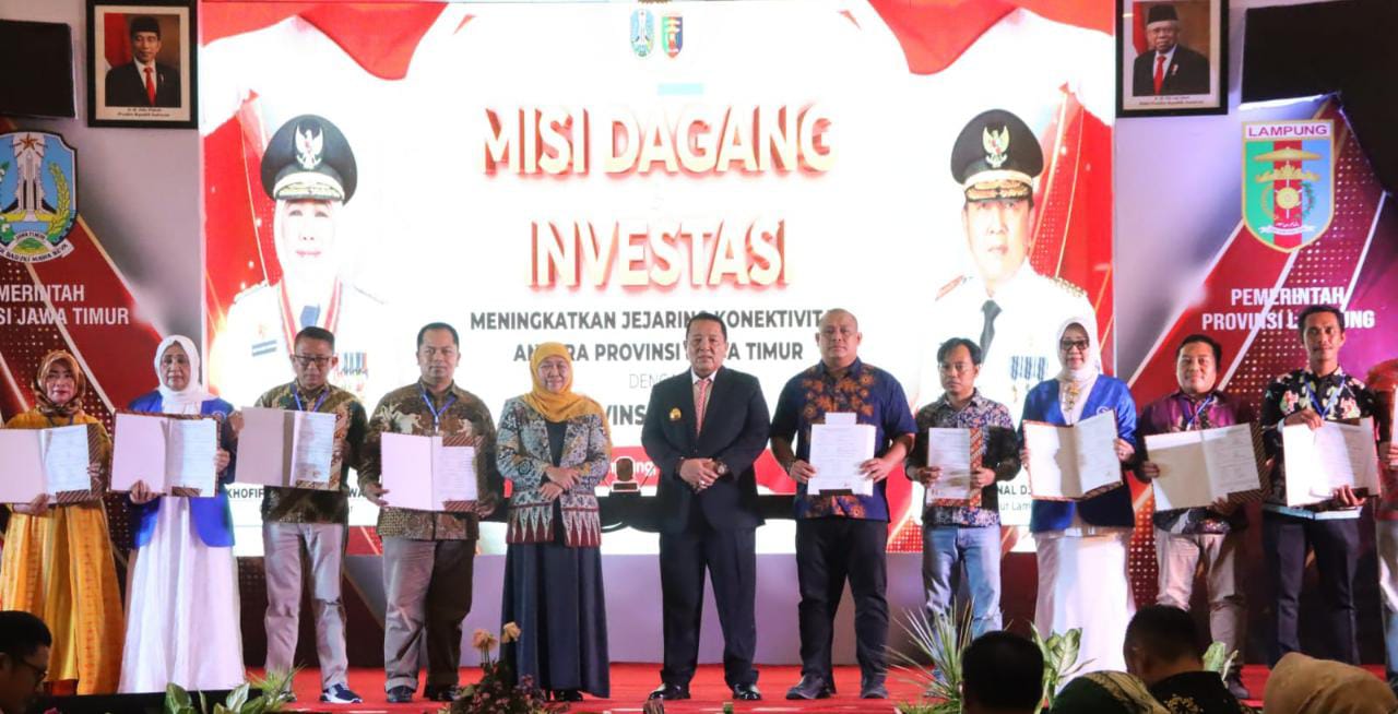 Pemprov Lampung Jalin Kerjasama dengan Pemprov Jatim Melalui Misi Dagang dan Investasi