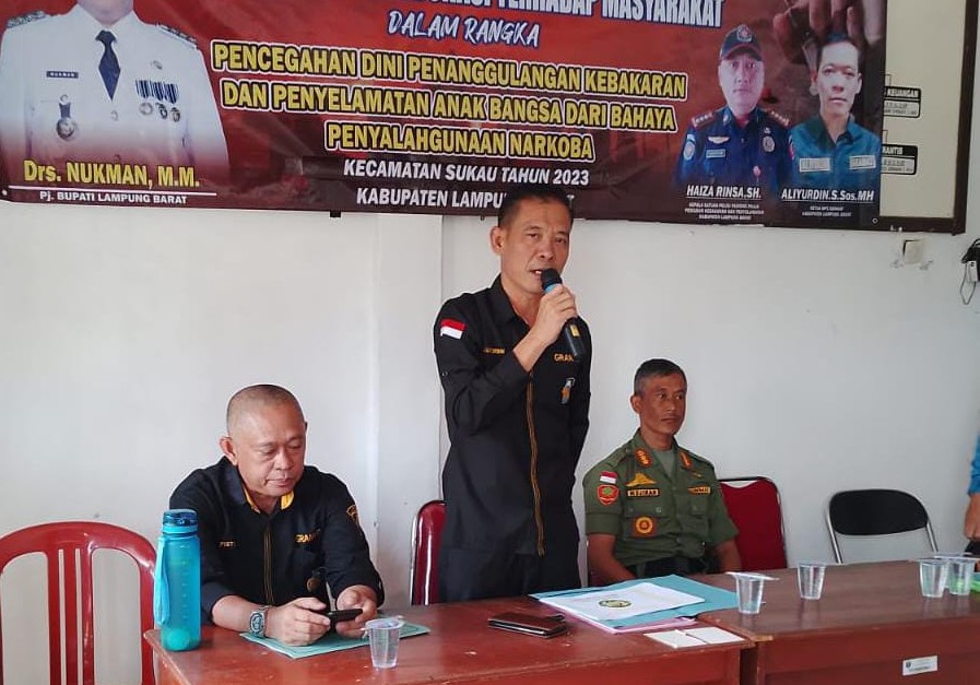 Perangi Penyalahgunaan Narkotika, DPC Granat Lampung Barat Lakukan Penyuluhan 