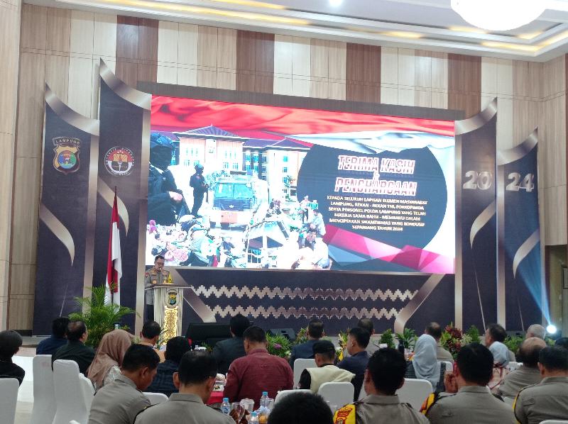 Rilis Akhir Tahun, Polda Lampung Sebut Kejahatan 2024 Turun 5,03 Persen