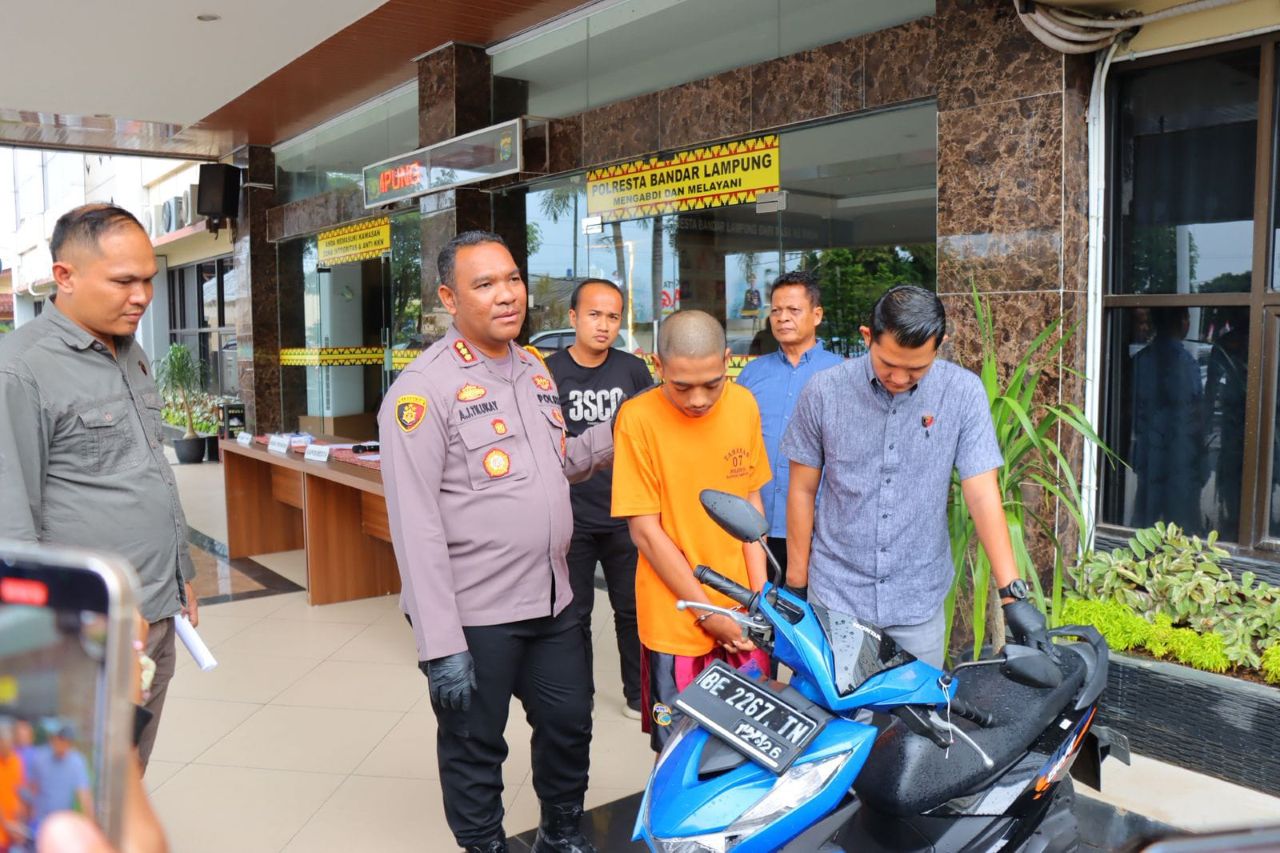 Beraksi 10 TKP, Spesialis Curanmor di Bandar Lampung Dibekuk Polisi