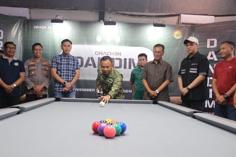 Semangat Kebersamaan Warnai Pembukaan Turnamen Billiard Piala Dandim Cup 2025