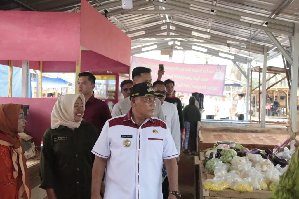 Bupati Lampung Selatan Tinjau Proses Pembangunan Pasar Modern Natar