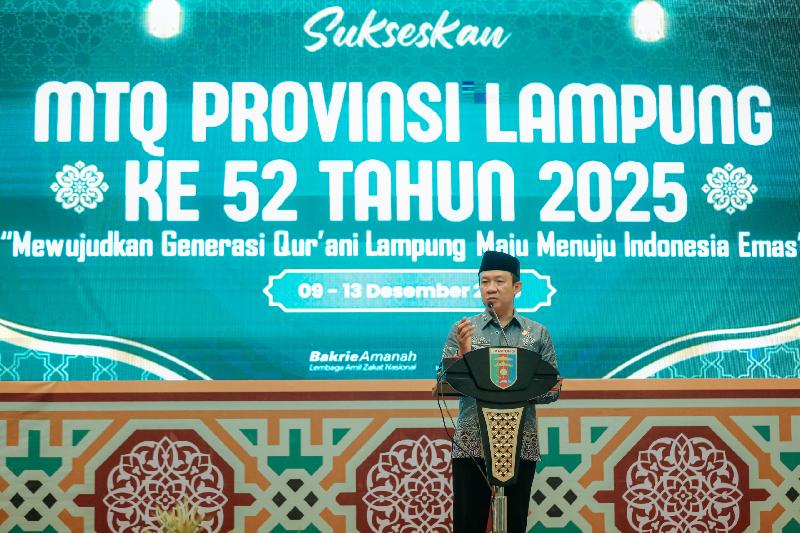 MTQ Lampung ke-52 Resmi Dibuka: 464 Peserta Berebut Piala Bergilir Gubernur
