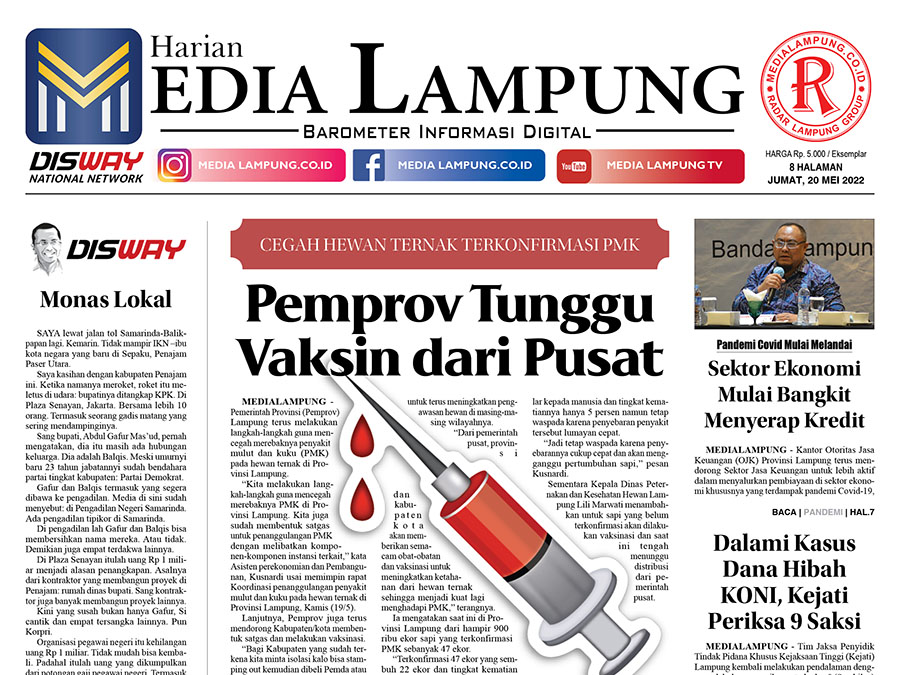 E-Paper Harian Media Lampung Edisi 20 Mei 2022