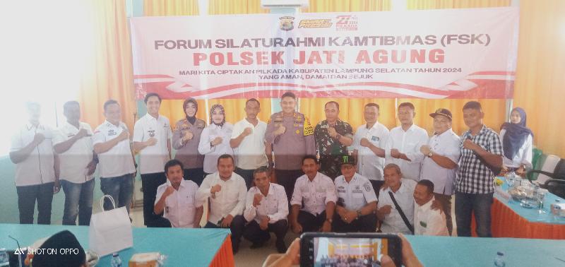 Gelar FSK di Kecamatan Jatiagung, Kapolres Lamsel ajak Jaga Kamtibmas dan Jaga Netralitas 