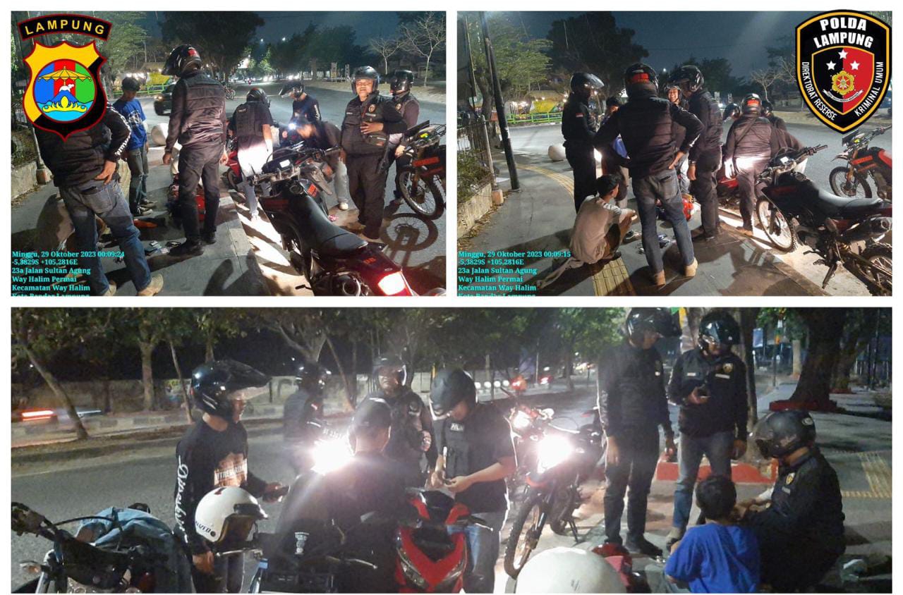 Lakukan Patroli Rutin Malam, Polda Lampung Berhasil Amankan 4 Orang