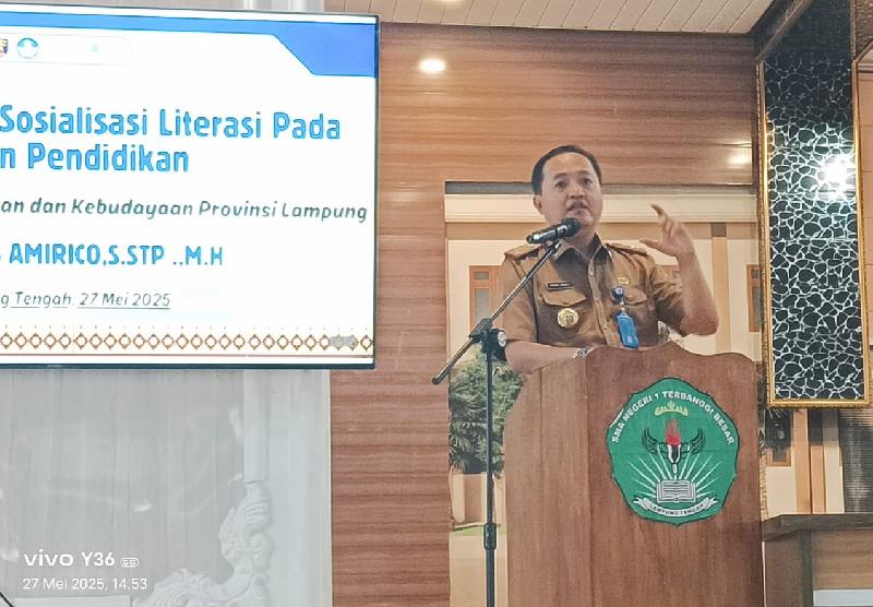 Kadisdikbud Lampung Dorong Sekolah Tingkatkan Literasi untuk Kembangkan Daya Pikir Kritis Siswa