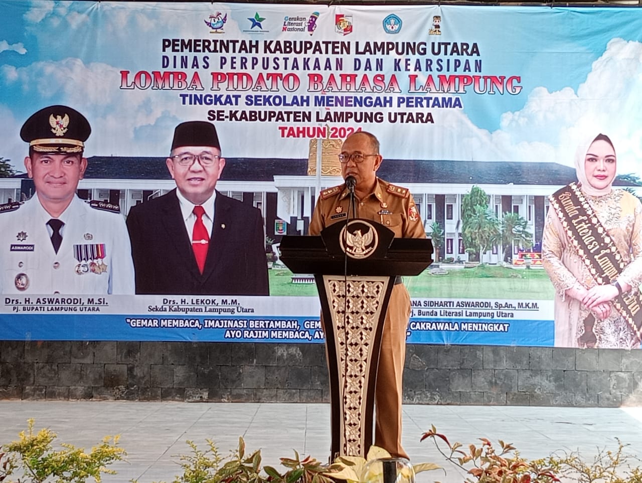 Dispersip Lampung Utara Gelar Lomba Pidato Bahasa Lampung