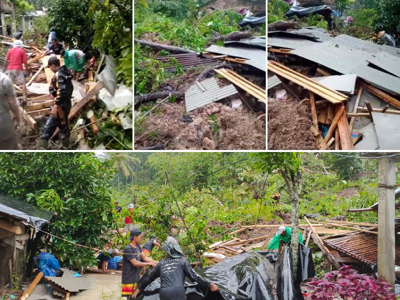 Tebing Longsor, Rumah Warga Banding Agung Tertimbun