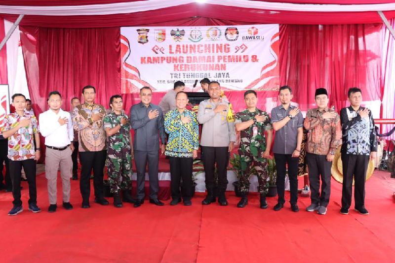 Perdana di Lampung, Launching Kampung Damai Pemilu di Tulang Bawang