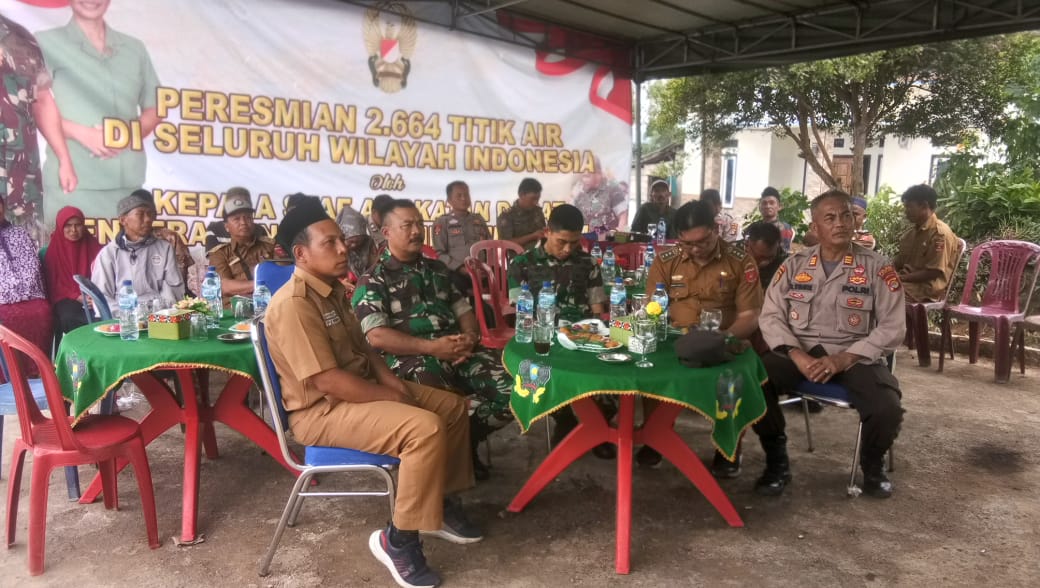 Dandim 0422 Pimpin Zoom Meeting dengan Kasad pada Peresmian Titik Air di Pekon Sri Menanti