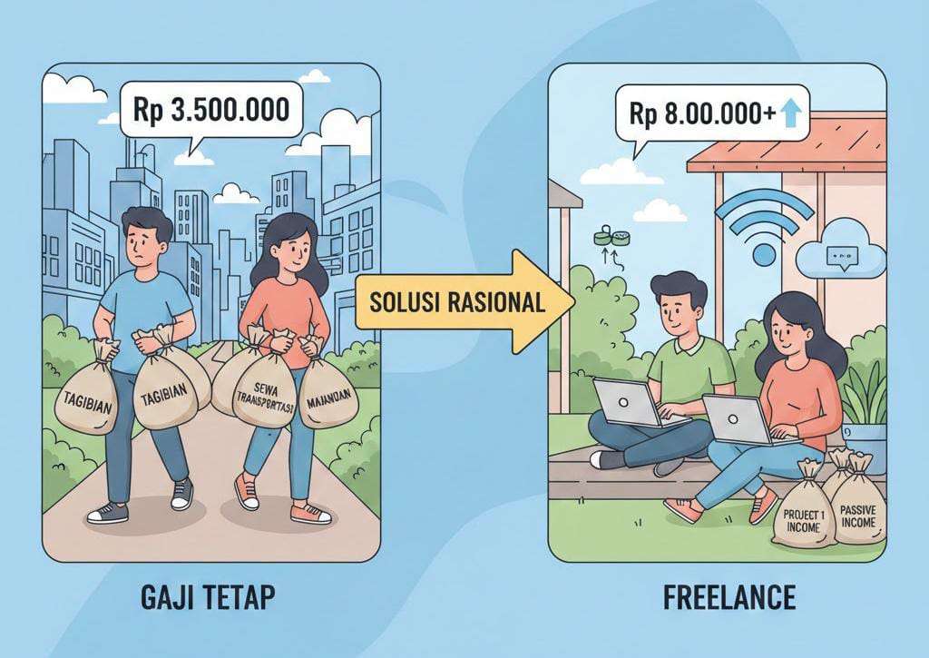 Saat Gaji Tak Sejalan dengan Beban Hidup, Freelance Jadi Opsi Rasional