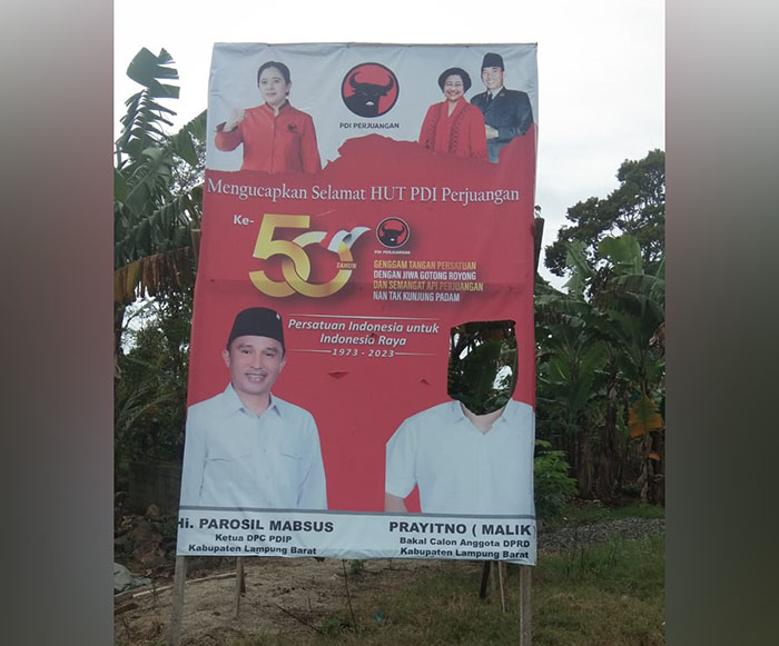 Prayitno Akan Usut Pelaku Pengrusakan Banner Ucapan HUT PDIP 