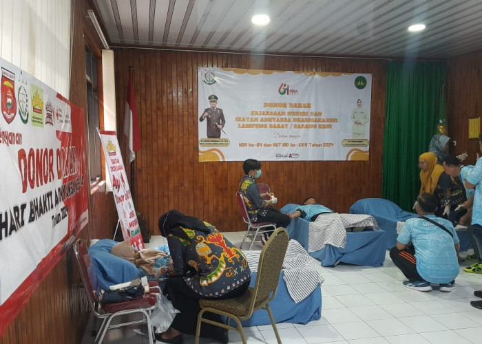 Gandeng RSUD Alimuddin Umar, PMI Lampung Barat Gelar Donor Darah Dalam Rangka Hari Bhakti Adhyaksa 