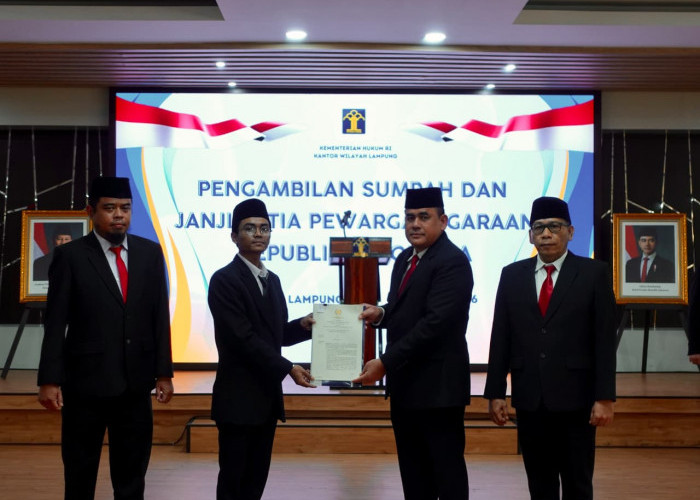 Kemenkum Lampung Tegaskan Komitmen Lewat Pengambilan Sumpah WNI