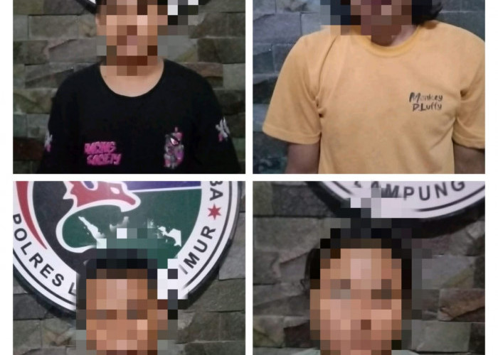 Terlibat Narkoba, 4 Orang Diamankan Polres Lampung Timur, Barang buktinya Segini