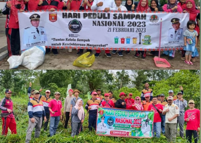 Peringati HPSN, Pekon - Kecamatan Serentak Gelar Aksi Gotong Royong 