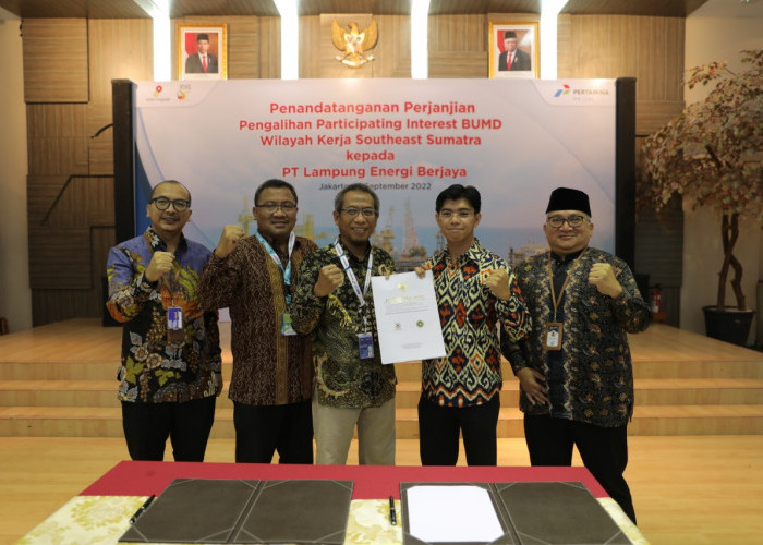 PHE OSES Alihkan Participating Interest BUMD WK Southeast Sumatra ke PT Lampung Energy Berjaya