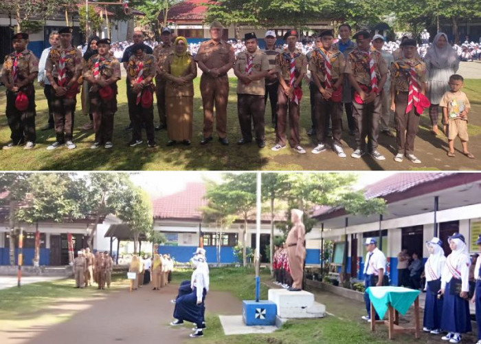 Jadi Pembina Upacara dan Lepas Peserta Lomba Pramuka, Ini Pesan Camat Belalau