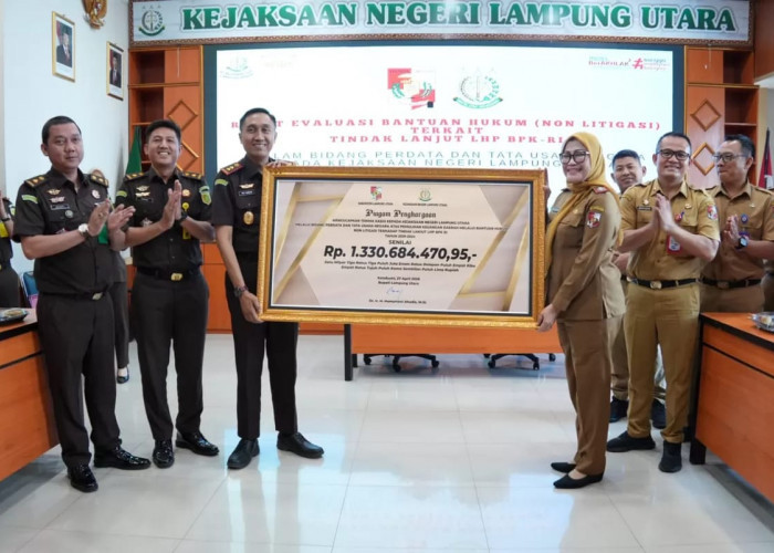 Kejari Lampung Utara Pulihkan Keuangan Daerah Rp1,33 Miliar dari Tindak Lanjut LHP BPK RI
