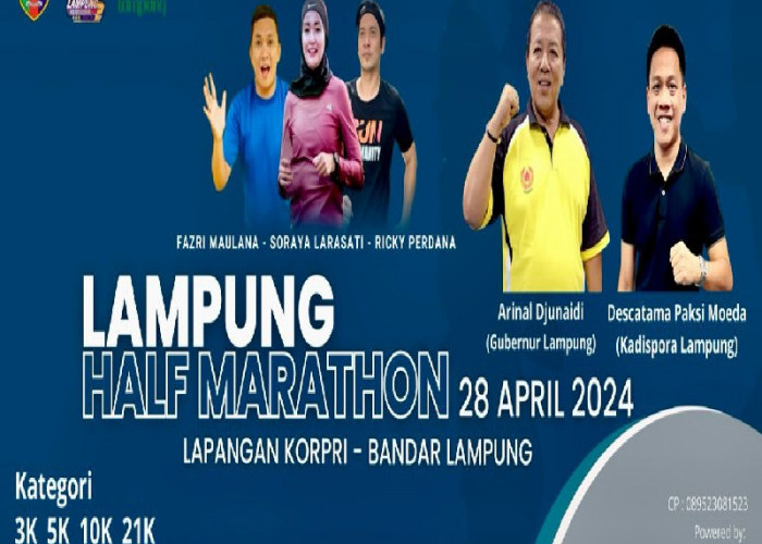 Lampung Half Marathon Pada 28 April dengan Melibatkan PASI Bandar Lampung untuk Keabsahan Pemenang