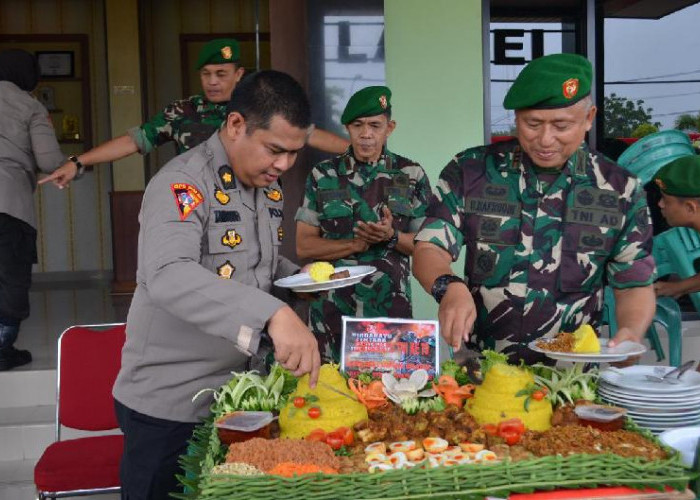 Polres Lamsel berikan Kejutan Kodim 0421/LS Di HUT TNI Ke -79