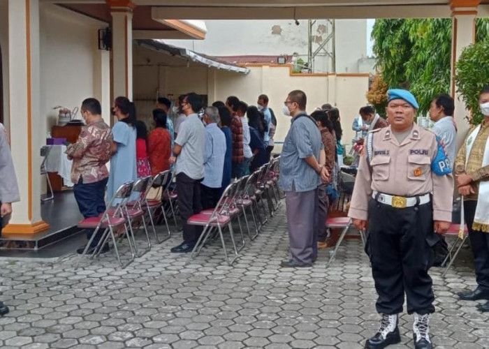 Polresta Bandar Lampung Beri Pengamanan di 45 Lokasi Ibadah Umat Kristiani