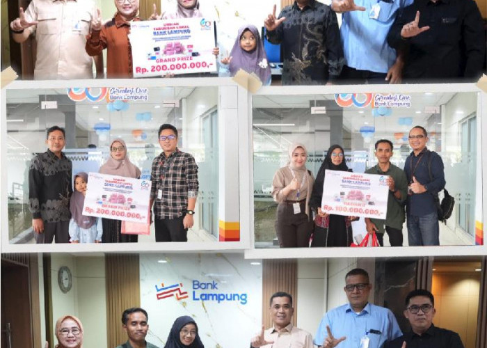 Bank Lampung Serahkan Grand Prize Hadiah Undian Simpeda, Total Rp1 Miliar