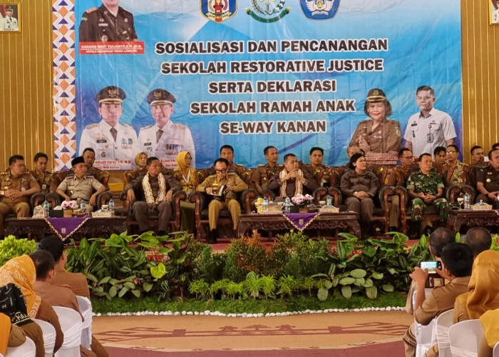 Kajati Lampung Hadiri Pencanangan Sekolah Restorative Justice di Way Kanan