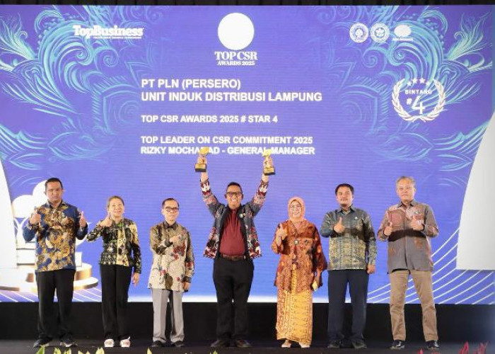 PLN UID Lampung Raih TOP CSR Awards 2025, General Manager Raih Predikat Top Leader on CSR Commitment