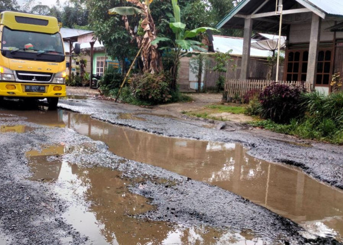 Bak ‘Kolam Lele’, Kerusakan Jalan Provinsi di Bandarbaru Tak Kunjung Diperbaiki