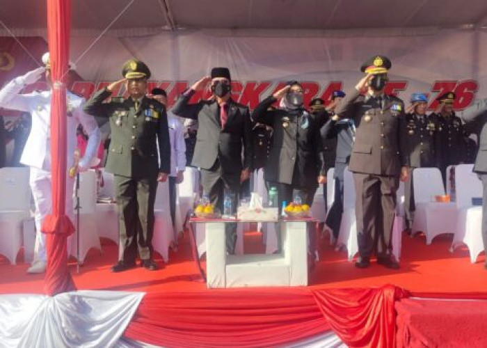 Mingrum Gumay Hadiri HUT Bhayangkara di Mapolda Lampung