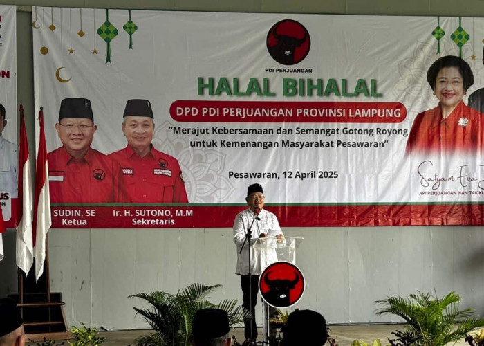 Gelar Halal Bihalal, PDIP Minta Kader All Out Dukung Nanda-Antonius di PSU Pilkada Pesawaran