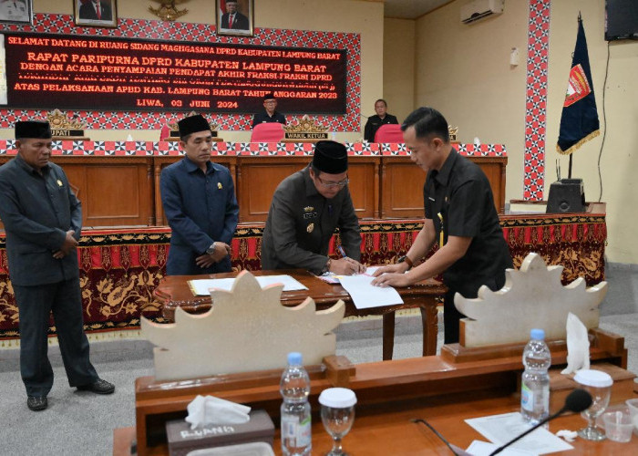 LPj APBD Lampung Barat Tahun 2023 Disetujui, Dengan Sejumlah Saran 