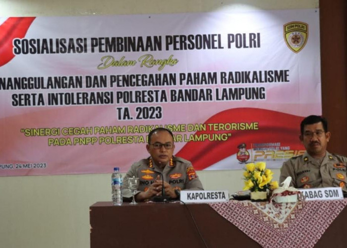 Polresta Bandar Lampung Sosialisasikan Penanggulangan-Pencegahan Paham Radikalisme