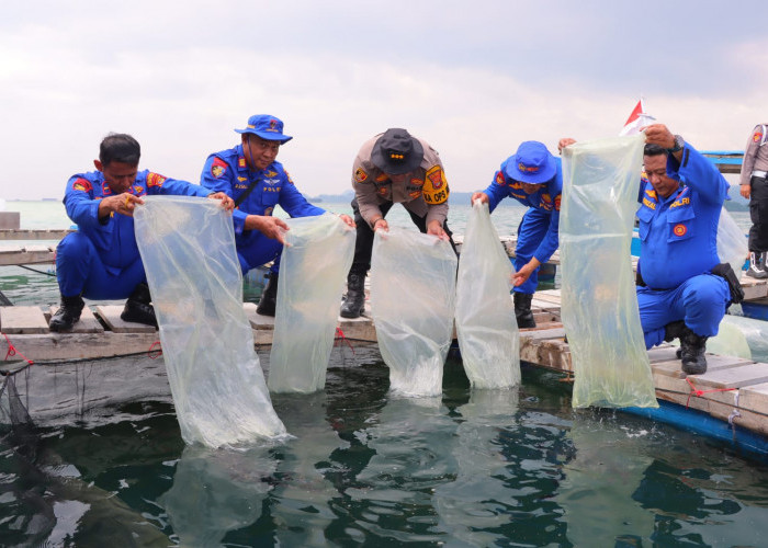 Dukung Ketahanan Pangan, Polresta Bandar Lampung Kembangkan Budidaya Ikan