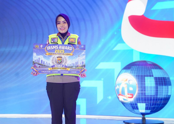 Satlantas Bandar Lampung Sabet Juara II IRSMS Award 2026 di Jakarta
