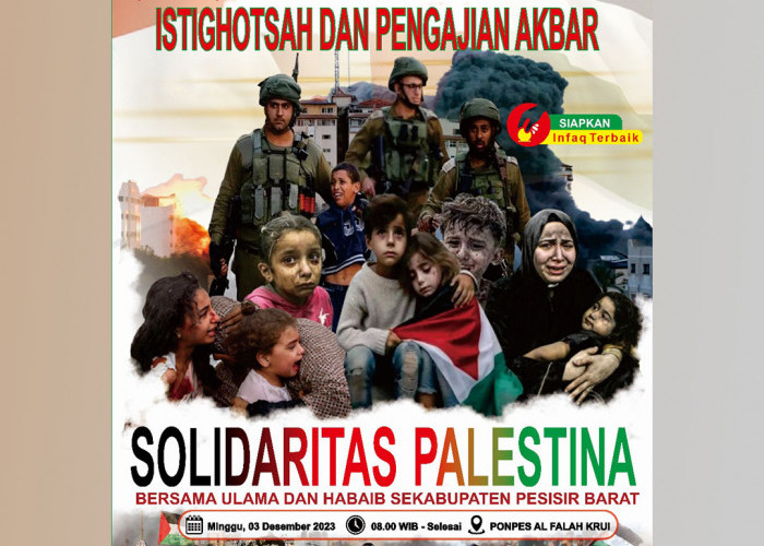 Solidaritas untuk Palestina, FKPP Pesisir Barat Akan Gelar Istighosah-Pengajian Akbar