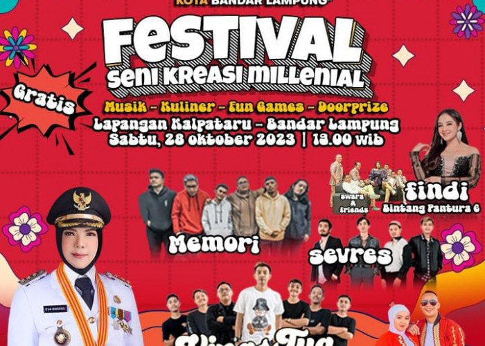 Ayo! Ramaikan Festival Seni Kreasi Melenial Bandar Lampung di Kalpataru Malam Ini 