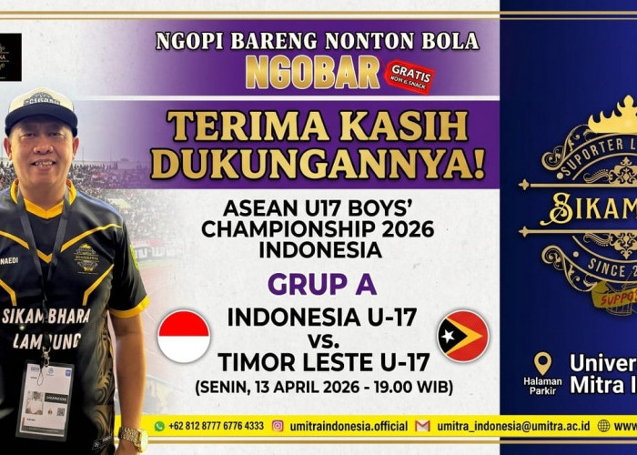 Sikambara Ajak Dukung Timnas U-17, Nobar Meriah Digelar di Universitas Mitra Indonesia