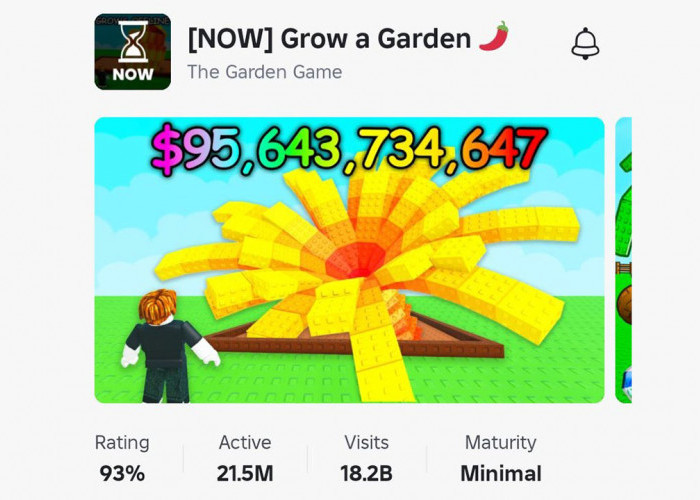 Rekor Terbaru Grow a Garden di Roblox, Capai 21 Juta Pemain dalam Satu Waktu!