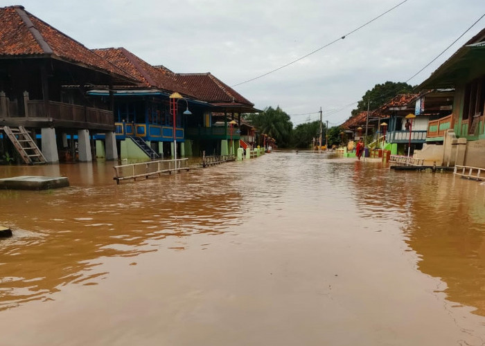 Sungai Way Kanan Meluap, Kampung Srimenanti Terendam Banjir Hingga 1 Mater
