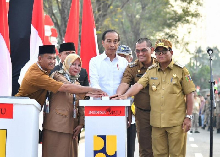 Kunjungi Lampung, Berikut Rincian Jalan Inpres Yang Diresmikan Presiden Jokowi 