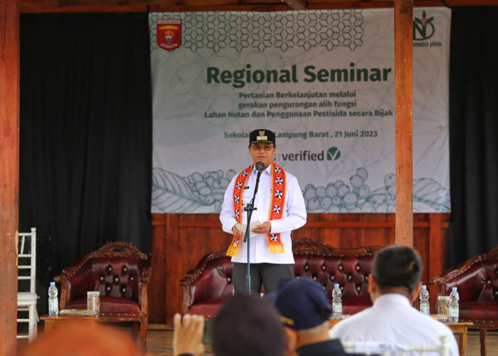 Pj Bupati Lampung Barat Buka Seminar Regional Pertanian Berkelanjutan oleh PT Berindo Jaya