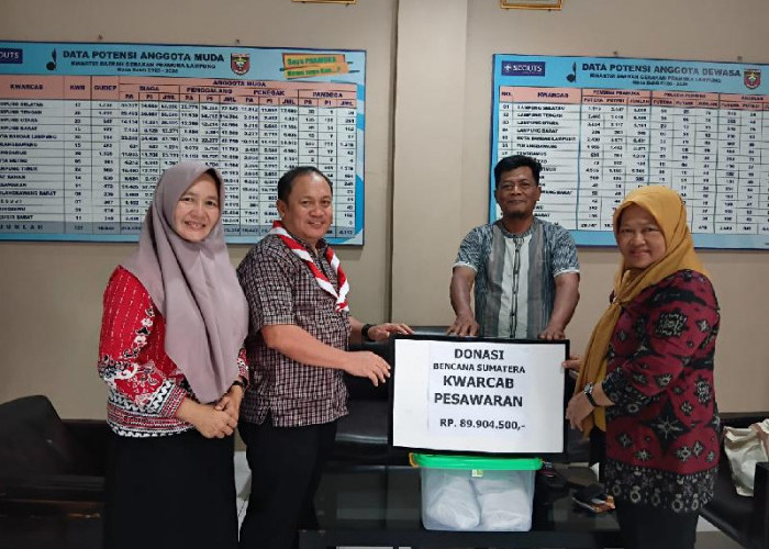 Kwarda Lampung Terima Dana Bumbung Kemanusiaan dari Kwarcab Pesawaran untuk Korban Bencana Sumatera