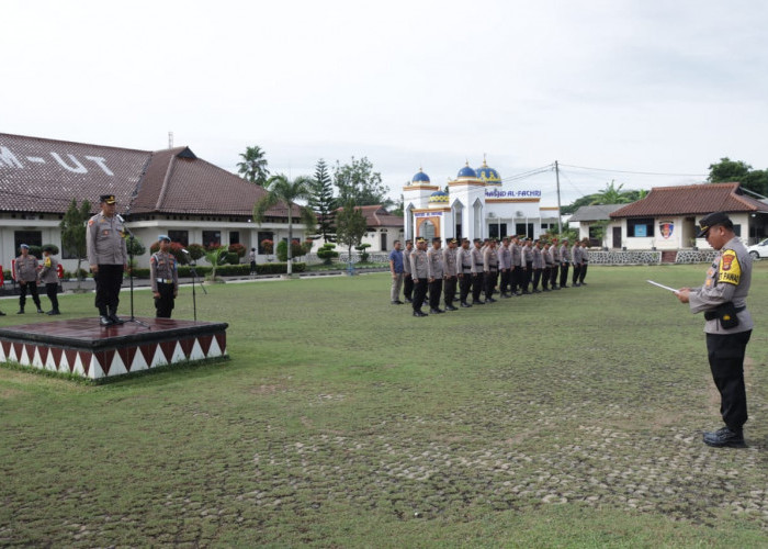 Polres Lampung Utara Gelar Apel Siaga Jaga Kondusifitas Pasca Pilkada Serentak 2024