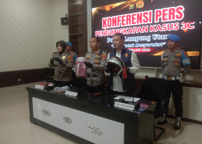 Polres Lampung Utara Bongkar Aksi Curanmor, Tiga Pelaku Ditahan