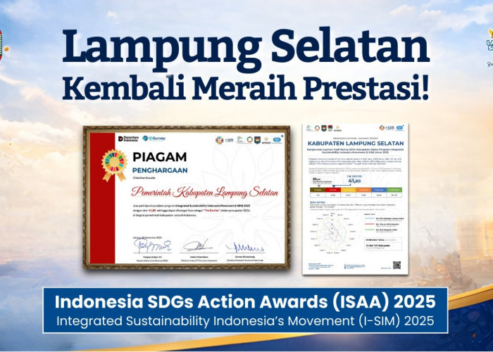 Kepemimpinan Egi–Syaiful Antar Lampung Selatan ke 12 Besar SDGs Nasional