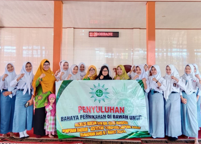 Aisyiyah Lampung Barat Gelar Penyuluhan Bahaya Pernikahan di Bawah Umur ke Sejumlah Sekolah 