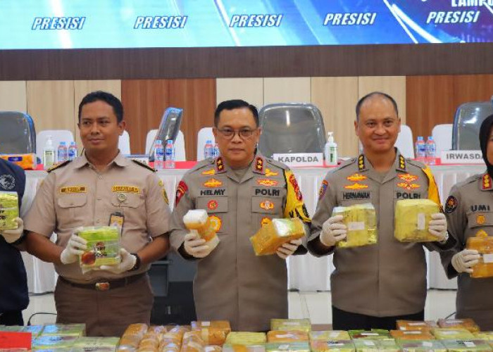 Polda Lampung Ungkap 2 Jaringan Narkotika Asal Malaysia dengan BB 87,5 kilogram Sabu-sabu